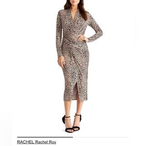 Rachel Roy Wrap Dress. Light Pink Leopard. XL. Never worn.